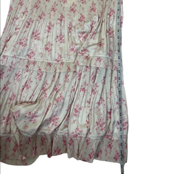 𝅺NWT Polo Ralph Lauren Women's Floral Pleated Satin Skirt Size 8 - Picture 5 of 12